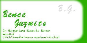 bence guzmits business card